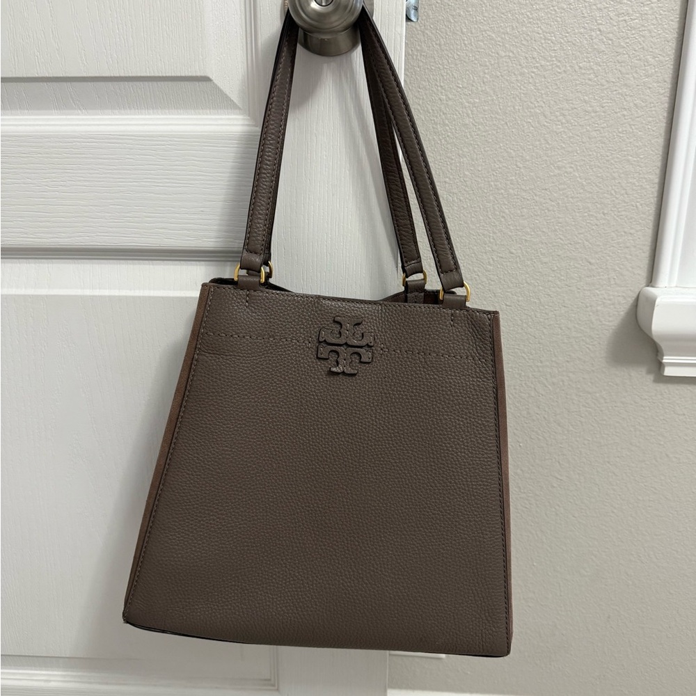 Tory Burch Taupe Leather Tote